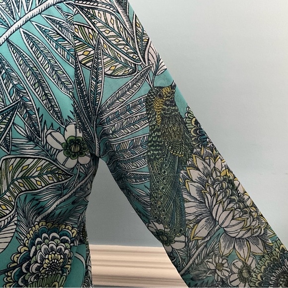 Teal Top NWOT Hummingbird Blouse Spring Floral TunicTop Floral Bird Top - Picture 8 of 14